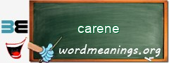 WordMeaning blackboard for carene